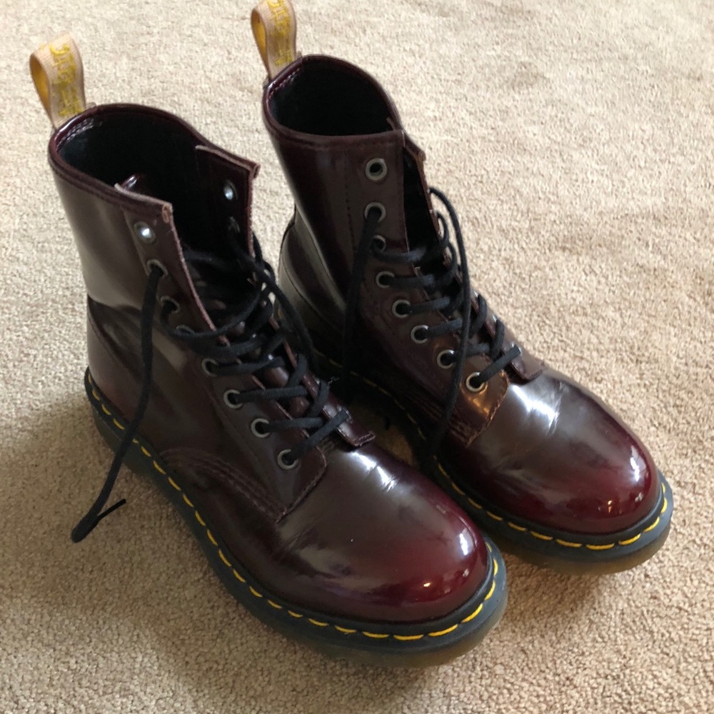 Maroon Dr. Martens